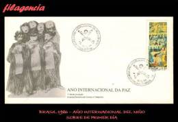 AMERICA. BRASIL SPD-FDC. 1986. AÑO INTERNACIONAL DE LA PAZ - FDC