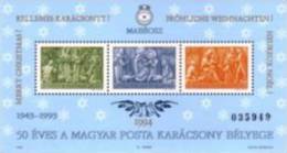 HUNGARY. 1994. Merry Christmas,    Spec.block  With Reprint Stamps, MNH×× Memorial Sheet - Commemorative Sheets