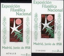 EXPO Spain Brüssel 1958 Spanien Block 13 ** Plus O 70€ Symbol Weltaustellung Hoja Bloque Bloc Philatelic Sheet Bf Espana - Collezioni