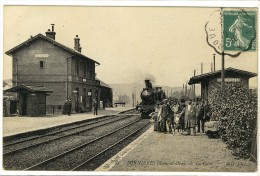 Carte Postale Ancienne Bonnières Sur Seine - La Gare  - Chemin De Fer - Bonnieres Sur Seine