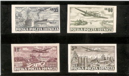 POLOGNE POSTE AERIENNE DE 1952  N° 28/31 NON DENTELE NEUF ** MNH - Unused Stamps