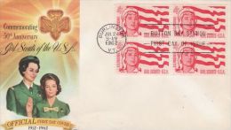 USA 1962  50TH ANNIVERSARY GIRL SCOUT OF AMERICA  FDC - Lettres & Documents