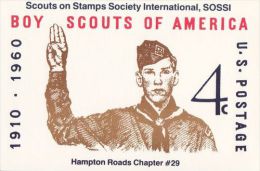 USA 1960  50TH ANNIVERSARY BOY SCOUT OF AMERICA  POSTCARD BLANK - Lettres & Documents