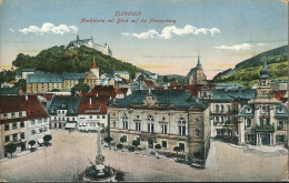 CPA  ALLEMAGNE KULMBACH MARKTPLATZ MIT AUF DIE PLASSENBURG - Kulmbach