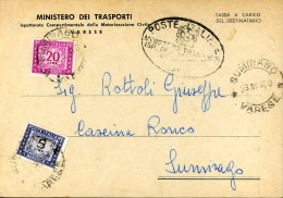 SEGNATASSE 20 + 5 LIRE 1960 VARESE X SUMIRAGO - Portomarken