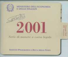 2001 ITALIA DIVISIONALE CONFEZIONE ZECCA ULTIME MONETE IN LIRE - Set Fior Di Conio