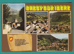 73 - GRESY SUR ISERE Multivues  ..   2 Scans - Voyagé 1976 - TB - - Gresy Sur Isere