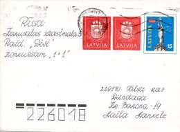 LETTONIE. Belle Enveloppe De 1992. Armoiries Nationales. - Briefe U. Dokumente