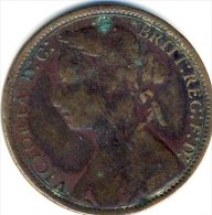 PIECE MONNAIE   PENNY 1876 #GRANDE BRETAGNE # VICTORIA  JEUNE # - D. 1 Penny