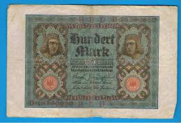 ALEMANIA - GERMANY -  100 Mark  1920 MBC-  P-69 - Imperial Debt Administration