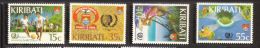 Kiribati 1985 International Youth Year Soccer Processing Fruit MNH - Kiribati (1979-...)