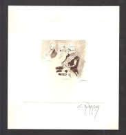 Epreuves D´Artistes Années 1995 Signée De L´artiste Et Cachet Relief De L´atelier De Gravure - Prueba De Artistas