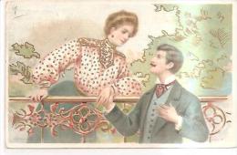 80663) Cartolina Raffigurante Un Uomo Che Corteggia Una Donna Viaggiata Da Modica A Pedara Il 31/01/1907 - Valentine's Day