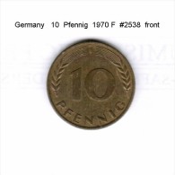 GERMANY    10  PFENNIG  1970 F   (KM # 108) - 10 Pfennig