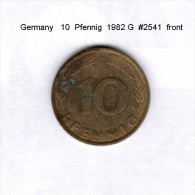 GERMANY    10  PFENNIG  1982 G   (KM # 108) - 10 Pfennig