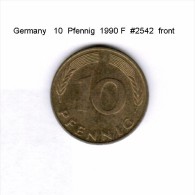 GERMANY    10  PFENNIG  1990 F   (KM # 108) - 10 Pfennig