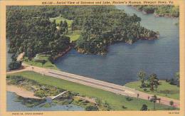 Virginia Newport News Aerial View Of Entrance And Lake Mariners Museum 1945 - Newport News