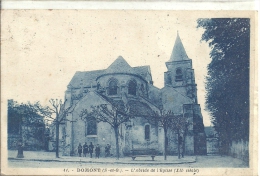 ILE DE FRANCE - 95 - VAL D'OISE - DOMONT - L'abside De L'église En Partie Du XIIème Siècle - Petite Animation - Domont