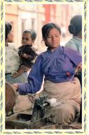 NEPAL : A Newari Woman Spinning Cotton Thread - Nepal