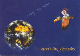 ZS48453 Rpulok Hozzad I Fly To You Child Enfant Bird Oisseaux     2 Scans - Humorous Cards