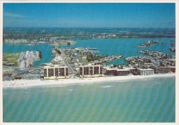 Florida Clearwater Beach Aerial Panoranmic View Looking East From The Gulf Of Mexico - Clearwater