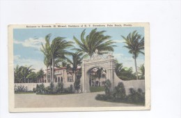 ENTRANCE TO GROUNDS EL MIRASOL RESIDENCE OF E.T. STOTESBURY PALM BEACH FLORIDA  1926      2 SCANS - Palm Beach