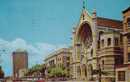 Florida Tampa Florida Avenue Looking North Showing The Sacred Heart Catholic Church In The Foreground 1959 - Tampa