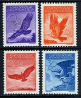 Liechtenstein C9-12 Mint Hinged Eagle Airmail Short Set From 1934-35 - Luchtpostzegels