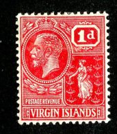 208 X)  Br. Virgin Is. 1922  SG.89 -sc54-scarlet    M* - Iles Vièrges Britanniques