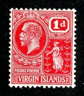 209 X)  Br. Virgin Is. 1922  SG.89 -sc54-scarlet    M* - Iles Vièrges Britanniques