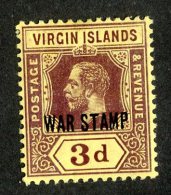 214 X)  Br. Virgin Is. 1916  SG.79a -sc MR2-lemon    M* - Britse Maagdeneilanden