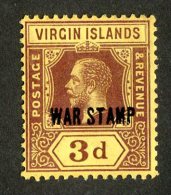215 X)  Br. Virgin Is. 1916  SG.79a -sc MR2-lemon    M* - British Virgin Islands