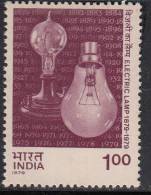 India MNH 1979, Centenery Of Electric Lamp. Energy, Old And Modern Bulb. - Unused Stamps