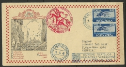 ITALY Italie Italia Air Mail Poste Arienne Avion Letter 1946 With Many Interesting Cancels - Poste Aérienne