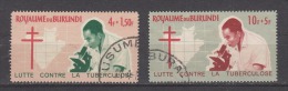 Burundi, 1965, Anti Tuberculosis Campaign, And Lorraine Cross In Red, 2 V,  USED - Gebruikt