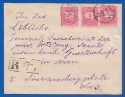 Ungarn; Brief Mit 3 X 5 Kr; 1888 Einschreiben, Recommande, Registered Von Szolnok Nach Wien - Briefe U. Dokumente