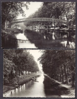 LOT 2 CPA ANCIENNES- FRANCE- SALLELES-D'AUDE (11)- LA PASSERELLE ET LE CANAL DU MIDI EN ÉTÉ- GROS PLANS - Salleles D'Aude