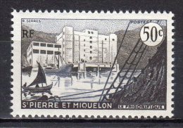 (SA0115) SAINT PIERRE AND MIQUELON, 1955 (Fish Freezing Plant, 50c., Gray, Black And Sepia). Mi # 376. MNH** Stamp - Unused Stamps