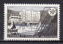 (SA0115) SAINT PIERRE AND MIQUELON, 1955 (Fish Freezing Plant, 50c., Gray, Black And Sepia). Mi # 376. MNH** Stamp - Ungebraucht