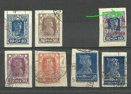 RUSSLAND RUSSIA Russie Sowjetunion 1922/23 Soldat Kräfte Der Revolution Small Lot Incl OPT Swift - Oblitérés