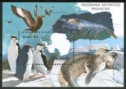 1990 Brasile Fauna Animali Animals Animaux Artico Artique Artic Block MNH** Fo29 - Blokken & Velletjes