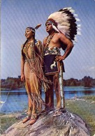 Caughnawaga Indian Reserve Canada (couple) - Modern Cards