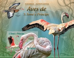 S. Tome&Principe. 2013 Birds. (218b) - Flamingos