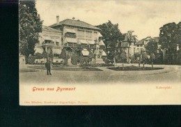 Litho Gruß Aus Pyrmont Um 1905 Kaiserplatz Mann Otto München - Bad Pyrmont