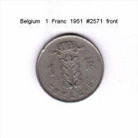 BELGIUM    1  FRANC  1951   (KM # 143.1) - 1 Franc