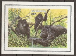 ANIMALES - RUANDA 1985 - Yvert #H100 - MNH ** - Gorilla's