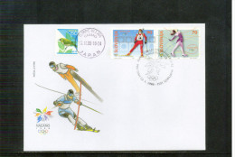 Slowenien / Slovenia 1998 Nagano Olympic Games FDC With Nagano Olympic Village Postmark - Winter 1998: Nagano