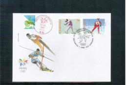 Slowenien / Slovenia 1998 Nagano Olympic Games FDC With Nagano Olympic Games Postmark - Hiver 1998: Nagano