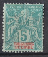 P 282 ++ FRANCE DE L'INDE INDIEN 1892  CANCELLED USED - Andere & Zonder Classificatie
