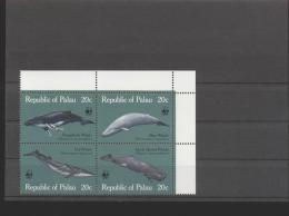 Palau ** 20-23 Wale Viererblock Ungefaltet - Palau